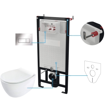 Zestaw WC podtynkowy 6 w 1